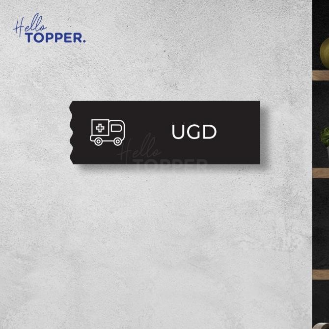 

MURAH Sign Akrilik Signage Tulisan Acrylic Papan Curly Style - UGD