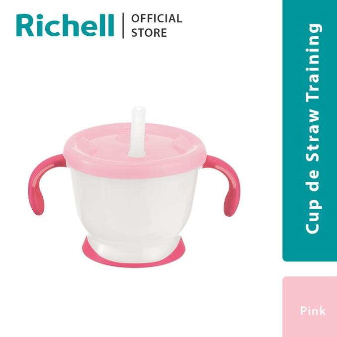 RICHELL - Cup de Straw Training Pink