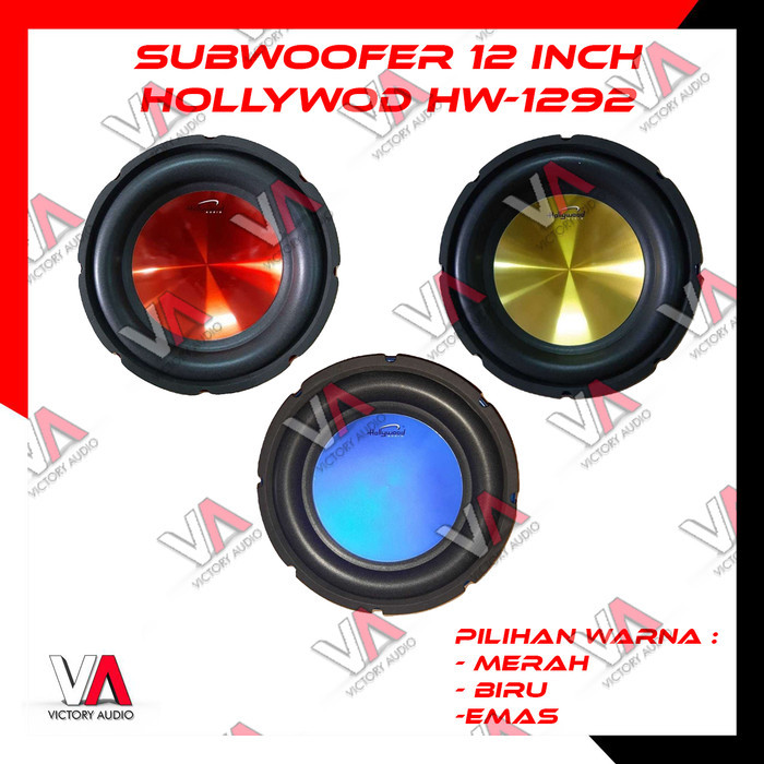 Promo Subwoofer Hollywood 12 Inch Double Coil Hw 1292 Speaker Mobil