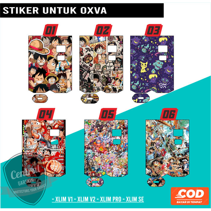 Get2pcs Oxva Xlim Pro 2 Se One Piece Garskin Casing Motif Dan Bisa Custom Bayar Ditempat