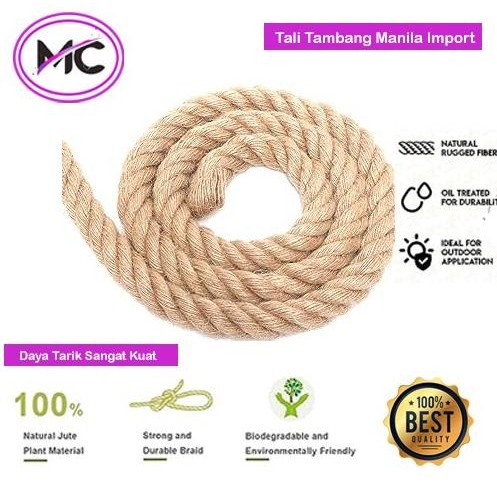 

Super Spesial Tali Tambang Besar 22Mm 24Mm Tampar Manila Goni Kapal Dadung Rami Best 2024