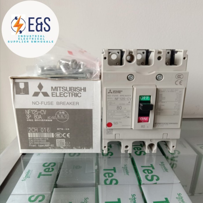 Terlaris Mccb Breaker Mitsubishi Nf125-Cv 3P 80A 100A 125A / Nf125Cv Mitsubishi