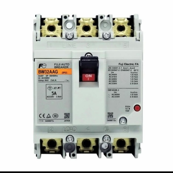 Terbaru Mccb Fuji Bw32Aag : 3P 5A 10A 15A 20A 30A ( Fuji Electric ) New