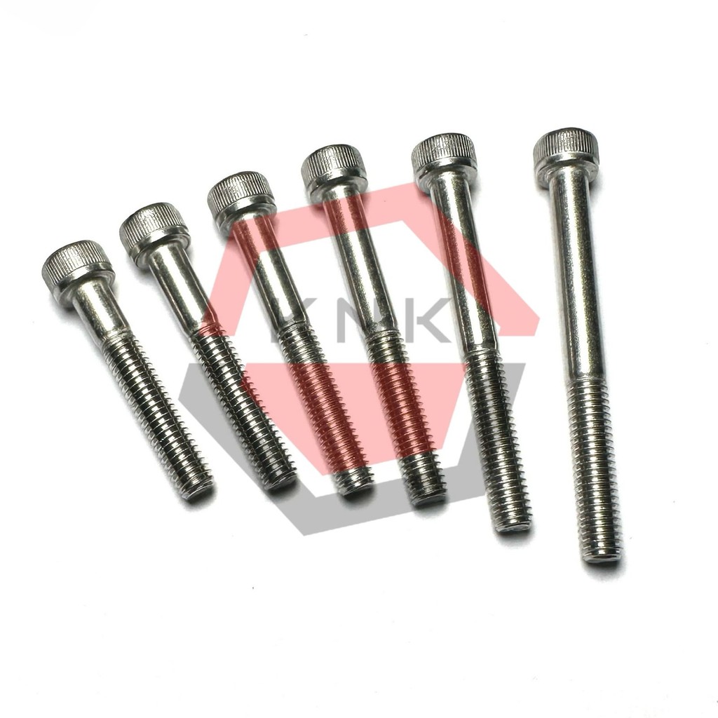 BAUT L HALF DRAT M6x55 STAINLESS STEEL