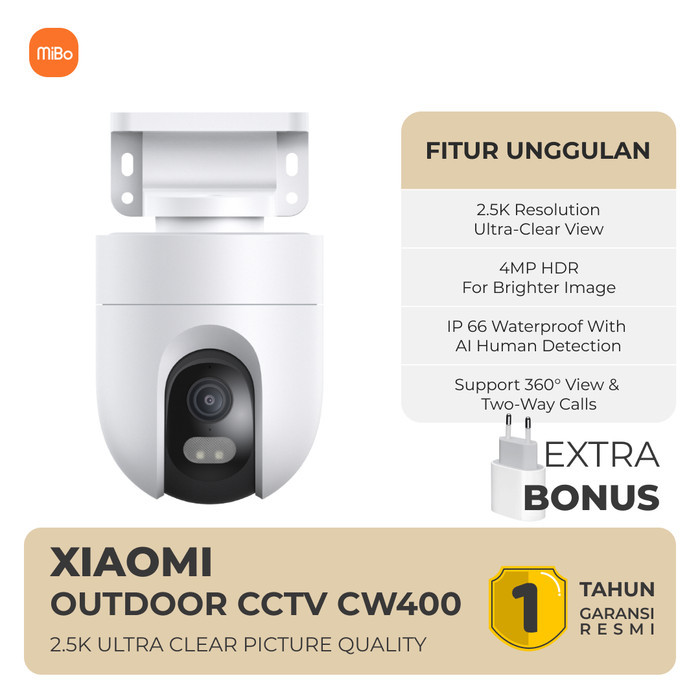 Xiaomi Outdoor Camera CW400 4MP 2.5K Kamera CCTV Outdoor 360 IP66 Waterproof AI Human Tracking