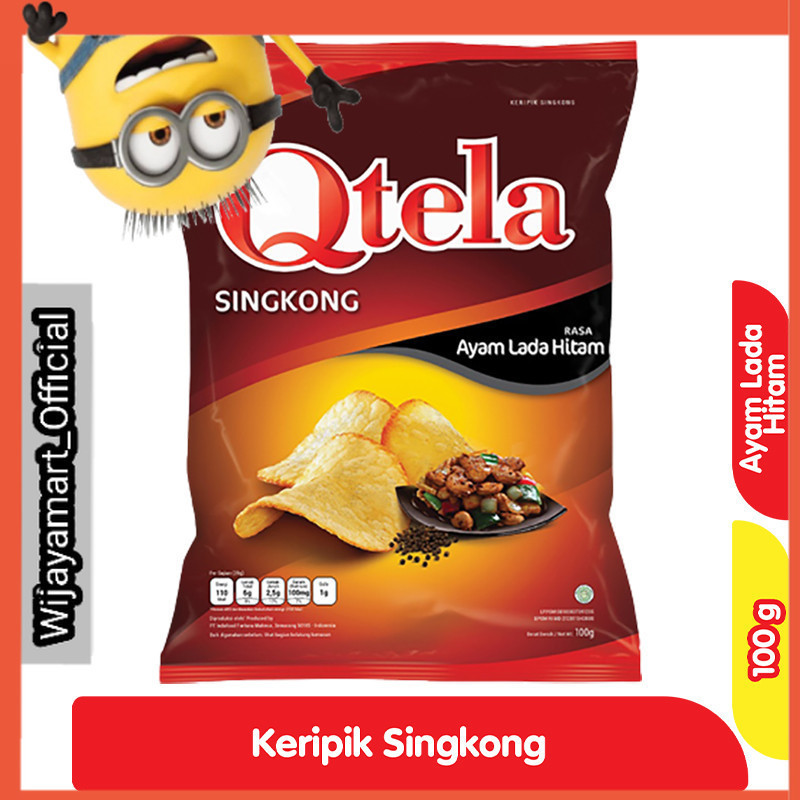 

Qtela Keripik Singkong Ayam Lada Hitam 100 g