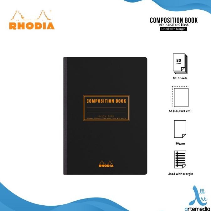 

Sale Rhodia Composition Book A5 Lined With Margin Notebook Buku Catatan