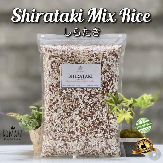 

terbaru shirataki mix rice 1kg | shirataki mix beras merah, coklat organik 1kg