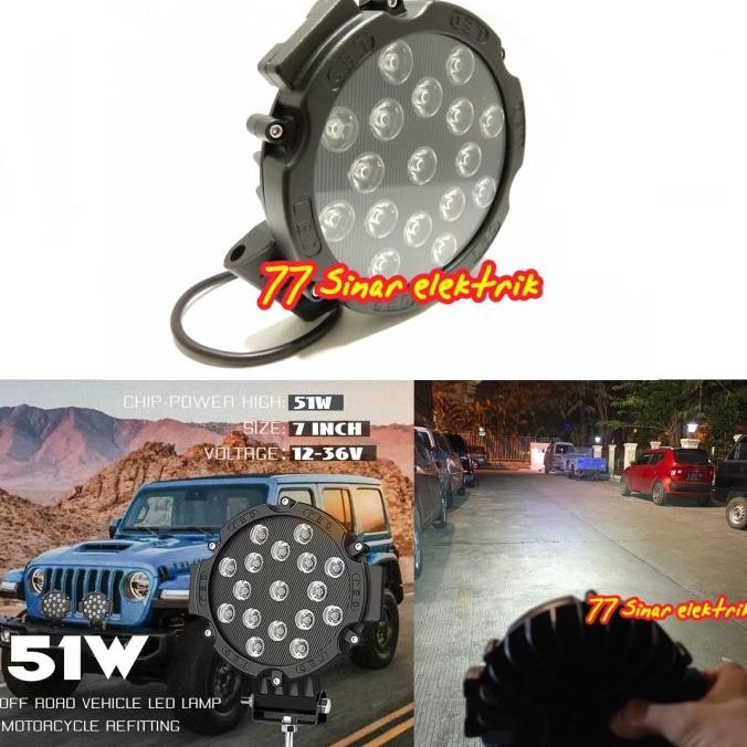 LAMPU TEMBAK LED/LAMPU SOROT/LAMPU VARIASI LED MOBIL OFFROAD | LED WOR