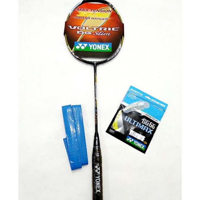 promo raket badminton yonex voltric 2 8 11 21 dg slim pasang bg66u free grip