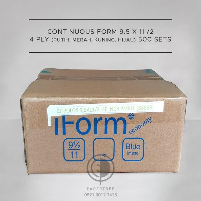 

CONTINUOUS FORM i-Form Econo 4 PLY 9.5 x 11 atau 9.5 x 11 /2 (bagi 2)