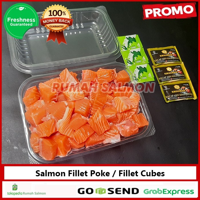 

Salmon Cut Poke Fillet / Salmon Cubes Steak / Salmon Segar Fresh