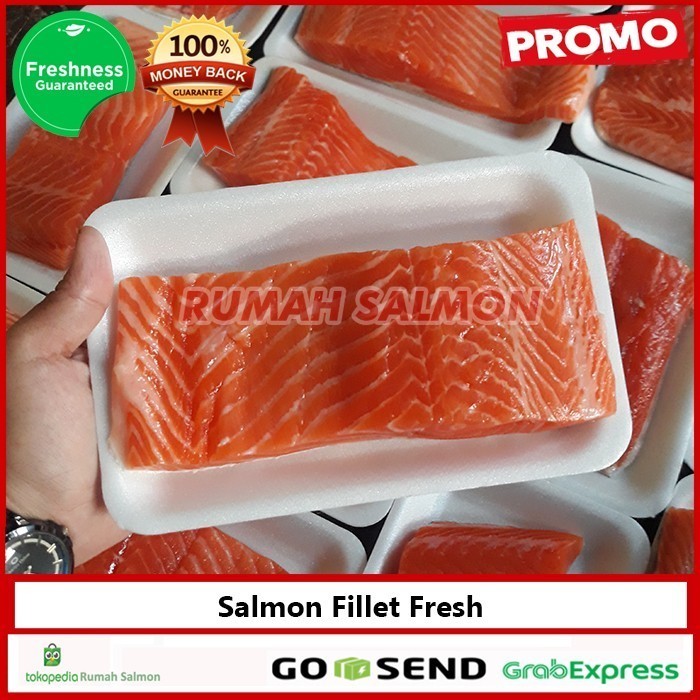 

Salmon Fillet Portions Fresh @400 Gr - Salmon Segar Premium Grade