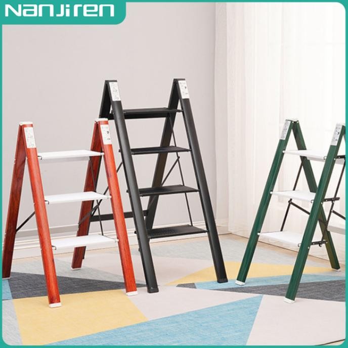 Nanjiren Tangga Rumah Tangga Lipat Tangga Dapur Kecil Lipat Step Stool