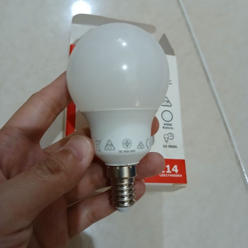 lKEA bola lampu E14 kepala besar 600lm KR0512 KR5061