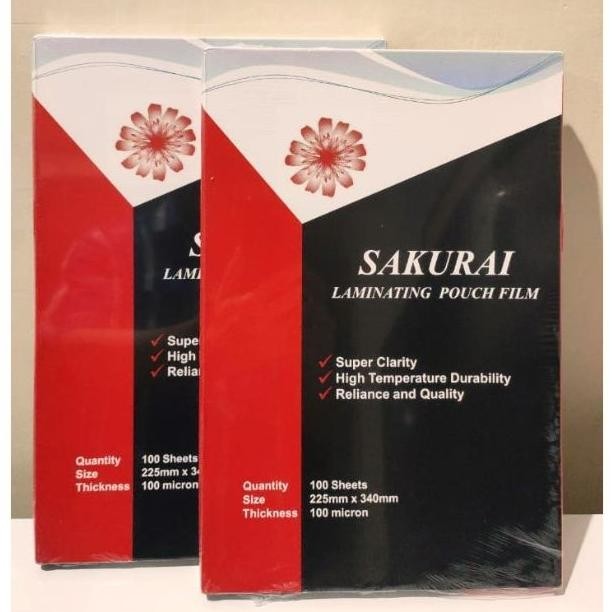 

Plastik Laminating SAKURAI Folio per pack