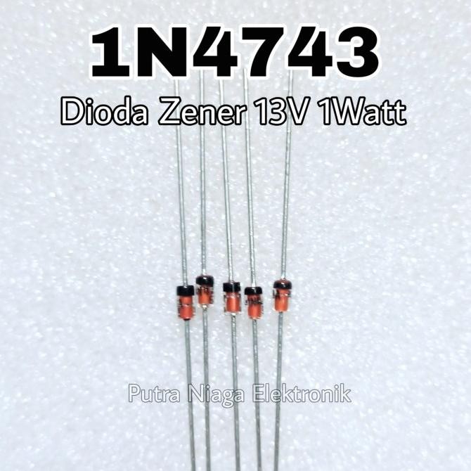 Zener 1N4743 1W 13V Dioda IN4743 1Watt 1N4743A 13Volt putr4n Diminati Banget