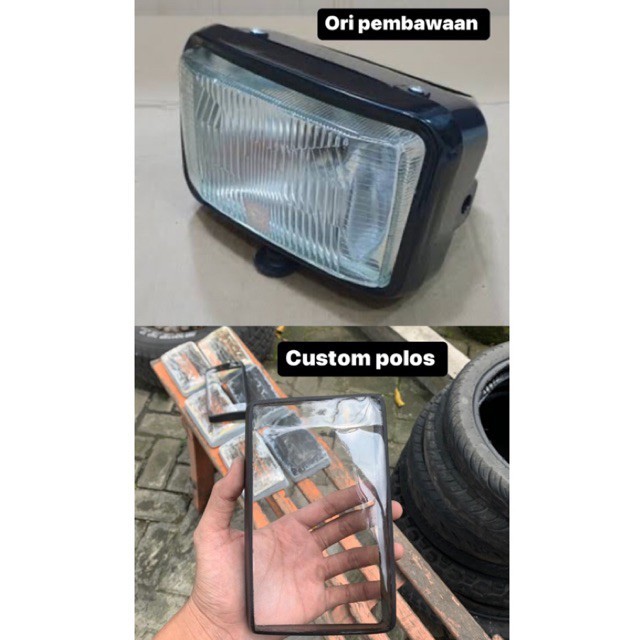 :) MIKA LAMPU DEPAN GL100 CUSTOM HEADLAMP BENING KACA GL-MAX GL100