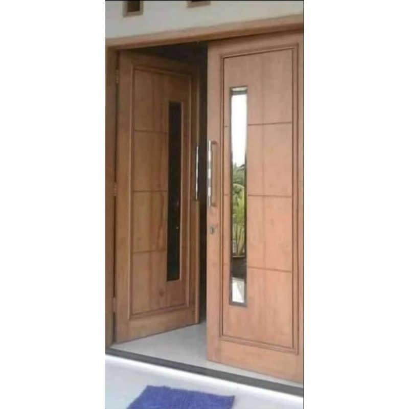 Kusen Pintu Kupu Tarung | Daun Pintu Utama Kayu | Pintu Kupu Tarung | 1 Set Kusen Pintu Kupu Tarung 