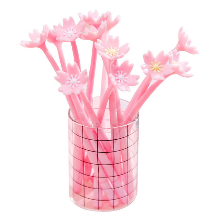 

Terbaru 10 Pcs Rollerballpenflowerpenstudentprizeflowerandgrasspensignaturepen Ballpoint Gel Fun