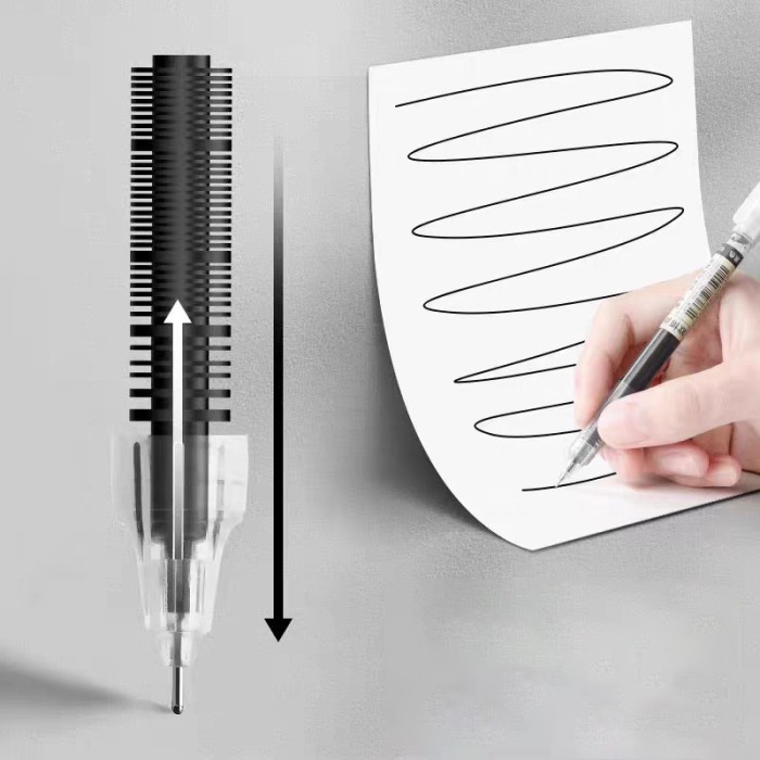 

Terbaru 10Pcs/set High Quality Needle Type Gel Pens Straight Ballpoint Pen Kawaii Stationery School