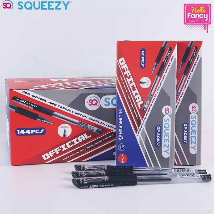 

Terbaru Pulpen Gel Squeezy 0.5 mm / Pena Gel Pen Office Smooth Hitam dan Biru 100% ori