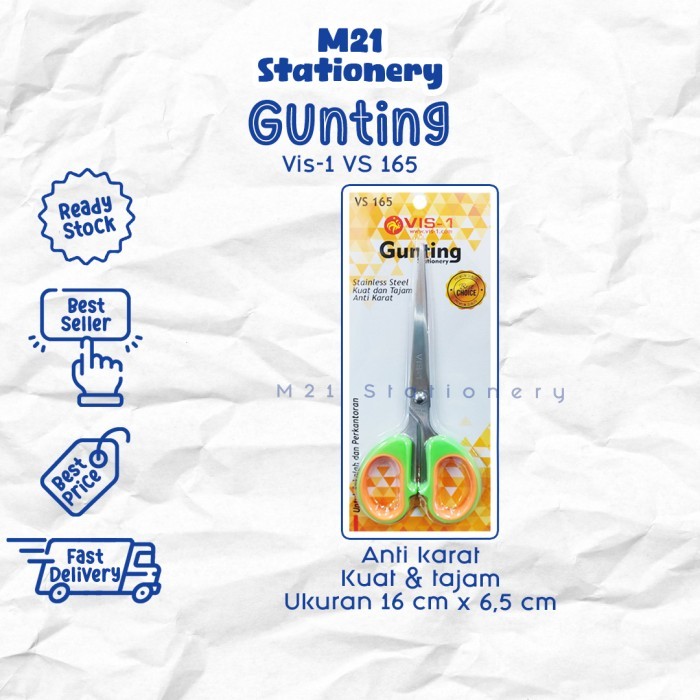 

Terbaru GUNTING VIS-1 VS-165 / VIS1 VS165 GUNTING STAINLESS STEEL ANTI KARAT AMAN MINIMALIS WARNA