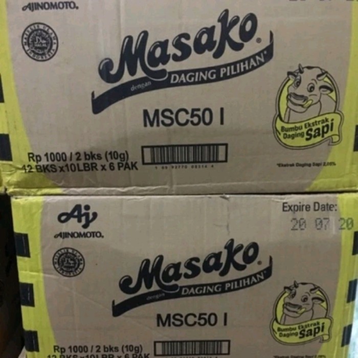 

Masako Bumbu Penyedap Rasa 8,5 Gram (1 Dus = 720 Sachet)