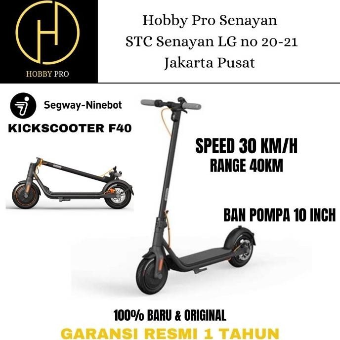 TERBARU - Segway F40 Ninebot Skuter Listrik Lipat MRT/KRL/Busway