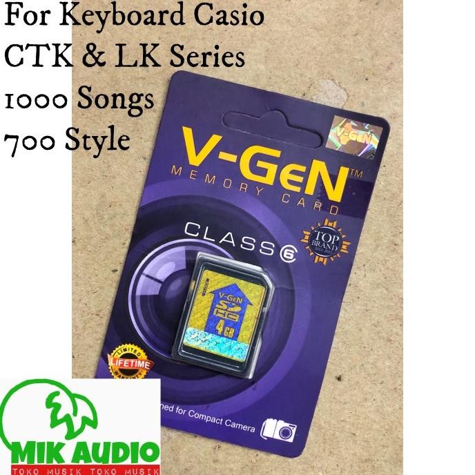 TERLARIS - SD Card Keyboard Casio isi Song & Style 4GB