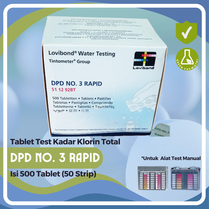 Terlaris Refill Pool Test Kit Chlorine Lovibond Dpd No.3 Rapid For Test Kit