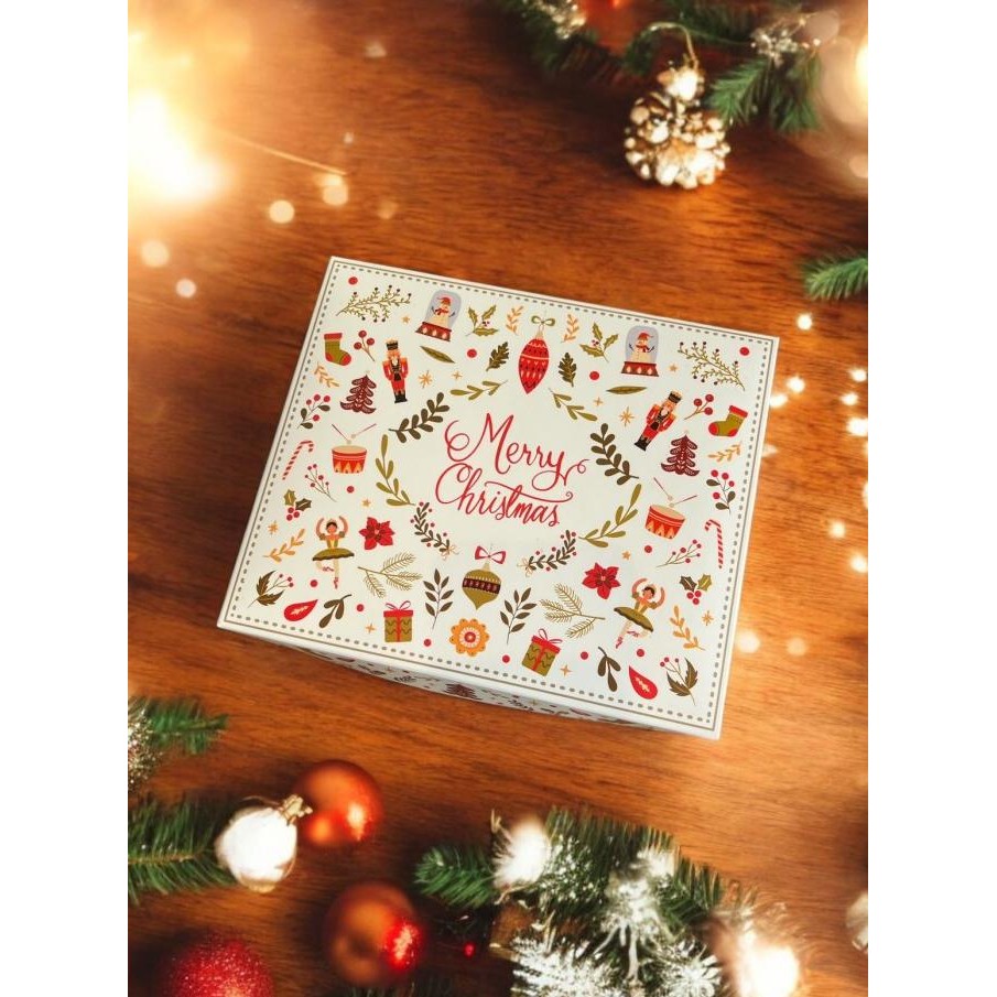 

TERBARU - SB NATAL HOLES - Box Kotak packaging Sekat Nastar Kue Kering Christmas