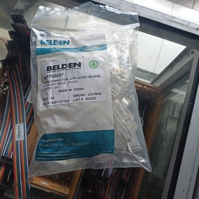 TERBARU - Rj 45 Belden Cat 5 50 pcs