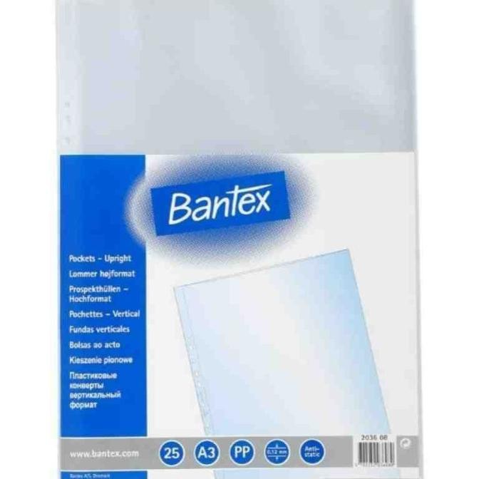 

TERBARU - PP POCKET BANTEX A3 Portrait 2036 ANTIGLARE - ( PAK ISI 25 LEMBAR )