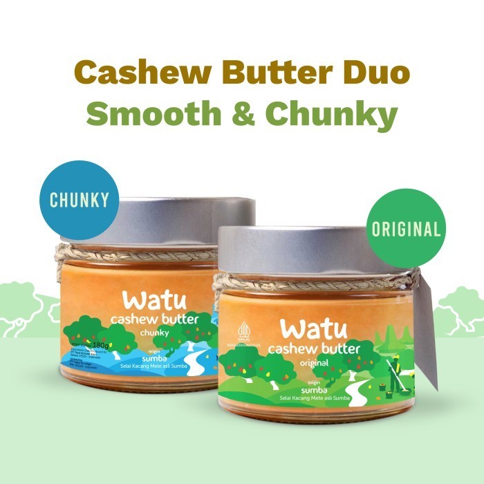 

Watu Cashew Butter Smooth And Chunky 180Gr Barangbaru