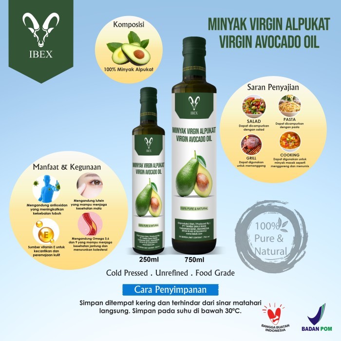 

Minyak Virgin Alpukat Virgin Avocado Oil Cold Pressed Unrefined 250Ml Terlaris