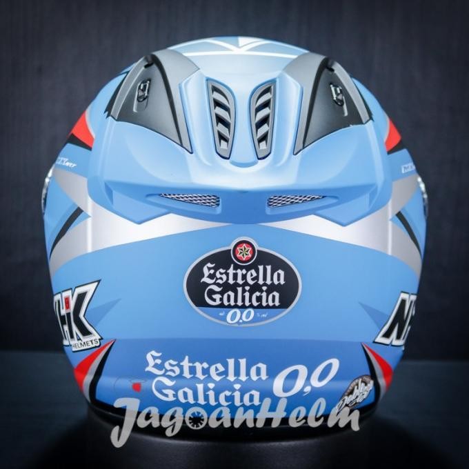 New Helm Nhk Helm R6 Estrella Galicia | Blue Doff | R-6 Half Face R 6