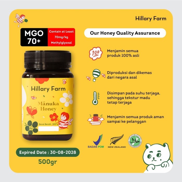

Manuka Honey Monofloral 500Gr Hillary Farm Terlaris