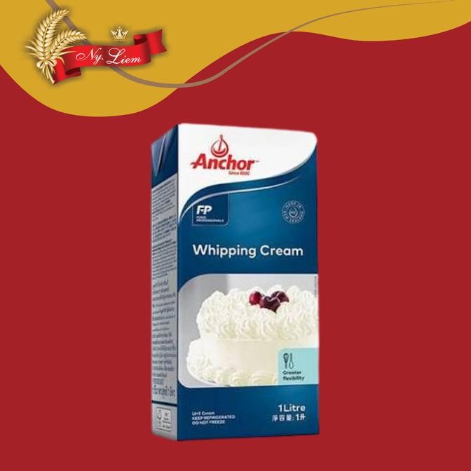 

New Anchor Whipping Cream Full Cream 1 Liter (Gosend/Grab Only)