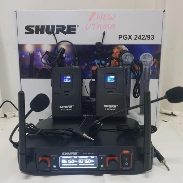 Mic Wireless Shure PGX 242/93 isi 4 - 2 jepit 2 clip on