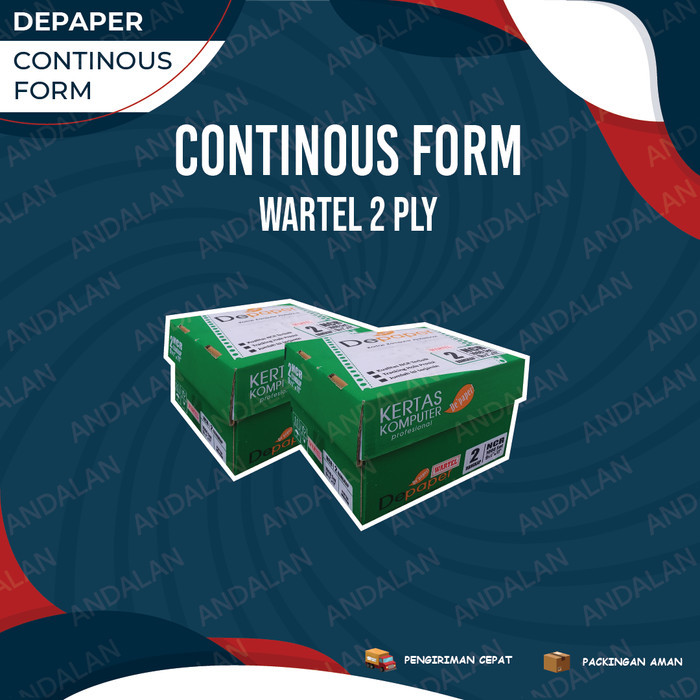 

Continuous Form Depaper 9.5:2 X 11:2 Wartel 2Ply Terlaris