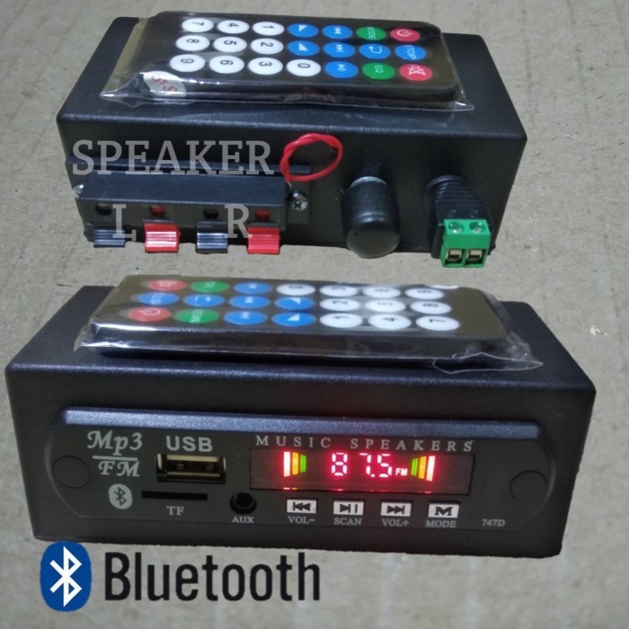 Terbaru Power Amplifier Bluetooth Mp3 Player Fm Usb Ampli Mini 12 Volt Stereo