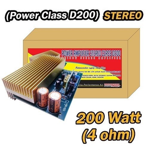 Termurah Kit Power Amplifier Stereo Class-D 2X100W D200 200W Ampli Stereo Pa.