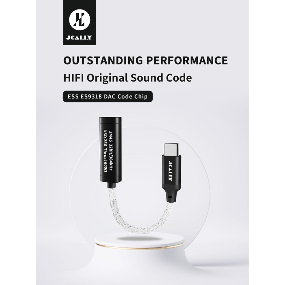 Cuci Gudang Jcally Jm45 Hires Audio Portable Amplifier Dac Usb Type C To 3,5Mm