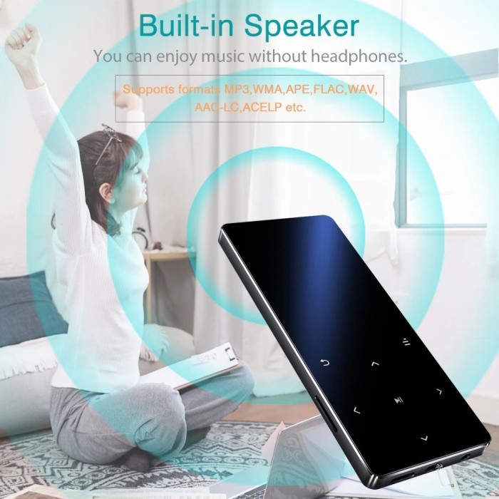 Terbaru Mp3 Player Digital Audio Player Bluetooth Touchscreen 8Gb With Speaker