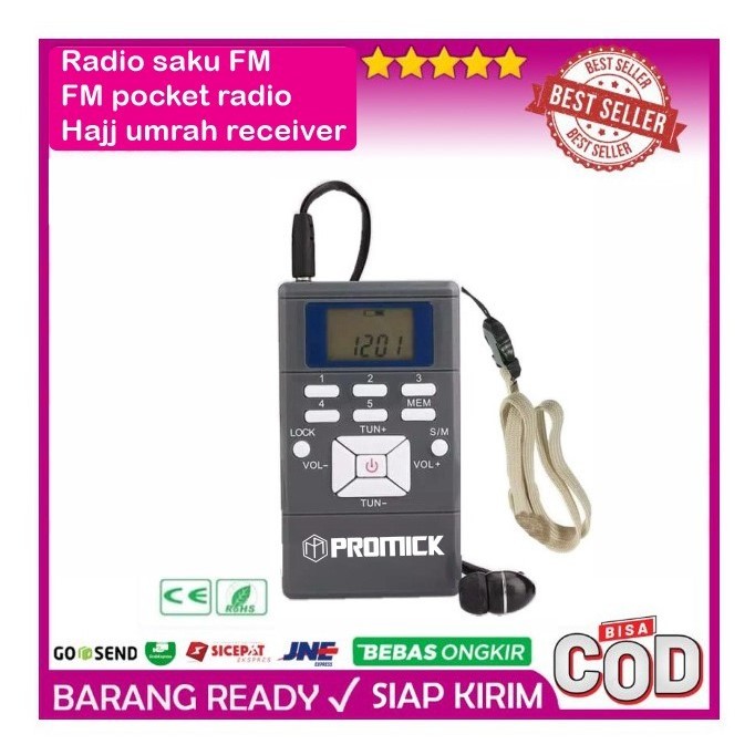 Cuci Gudang Radio Mini Fm Digital Receiver Dsp Plus Earphone - Radio Fm Receiver