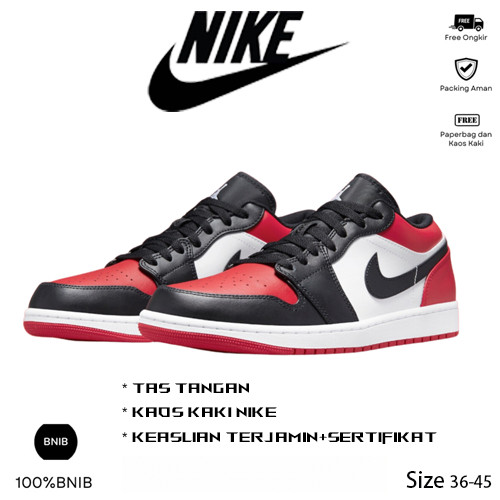 AJ1 Sepatu Low-Top Pria dan Wanita Sepatu Kasual Budaya Retro Klasik Sepatu Basket