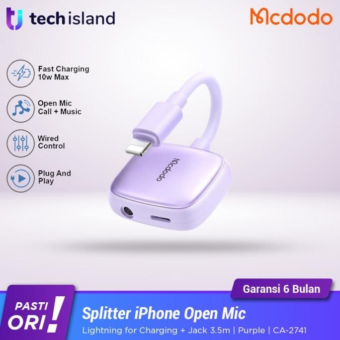 Mcdodo Splitter Lightning to Lightning+Jack 3.5mm Converter CA-6340