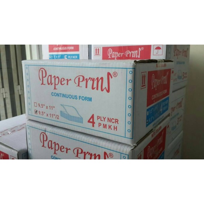 

Continuous Form Paper Prins 9.5"X11"/2 - 4 Ply Terlaris
