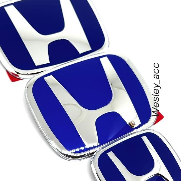 Emblem Logo Mobil Logo Honda Brio/Crv/Mobilio-U Chrome